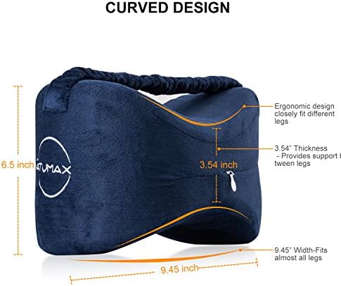 NATUMAX Knee Pillow for Side Sleepers - Memory Foam Pain Relief