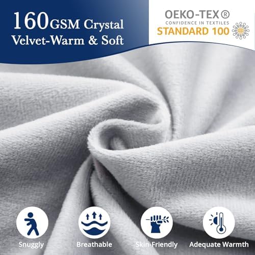HYMOKEGE Body Pillow for Adults Fluffy Support 20x54 Light Grey