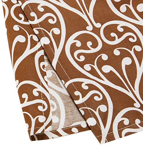 Bacati Damask PinkChoc Full Bed Skirt