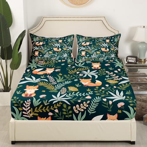 Castle Fairy Cute Fox Kids Sheet Set Twin Size