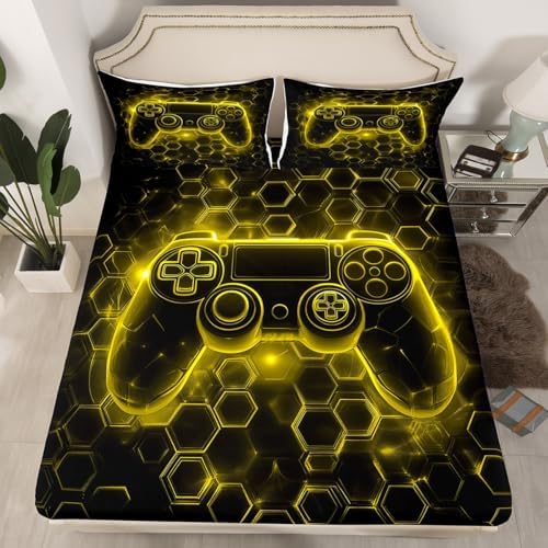 Castle Fairy Gaming Gamepad Fitted Sheet Set