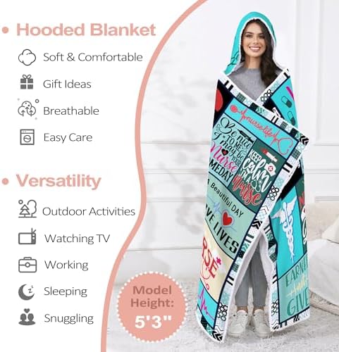 Taesun Nurse Themed Wearable Blanket 47x72in
