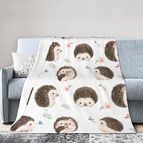 Golakra Hedgehog Plush Flannel Throw Blanket for Kids 50x40