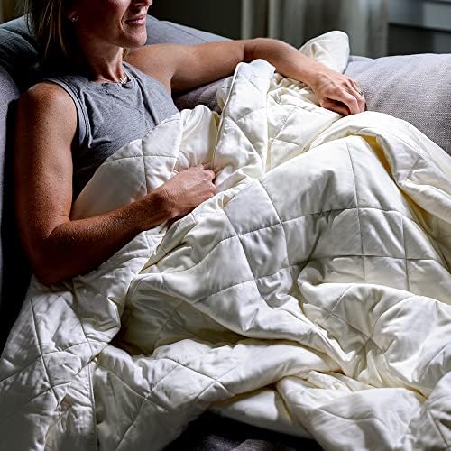 LUXOME Ivory Blanket - 86x92 Inch Thermal Regulating