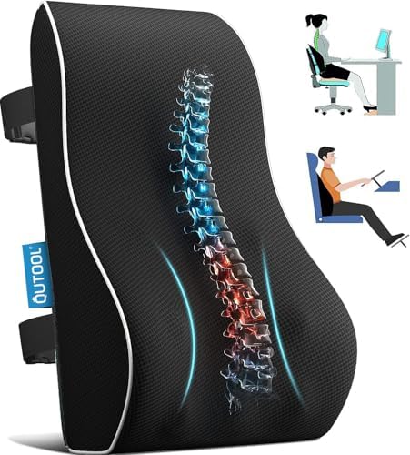 QUTOOL Lumbar Support Pillow for Office Chair and Car