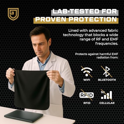 Gardava Faraday Blanket - 18x18 Black EMF Shielding