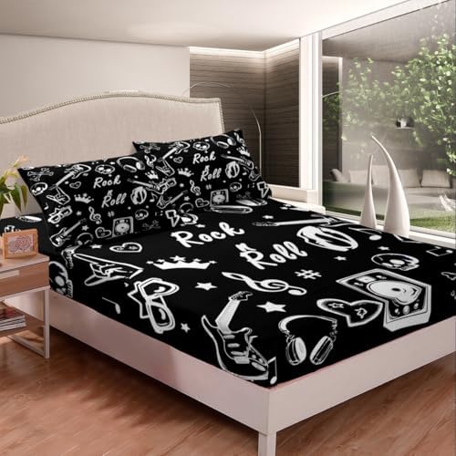 Castle Fairy Rock and Roll Fitted Sheet Set Twin Size