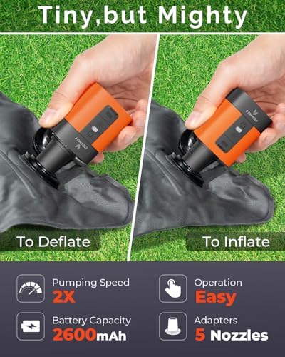 ETENWOLF AIR 3 Air Pump with 2600 mAh Battery LED Light