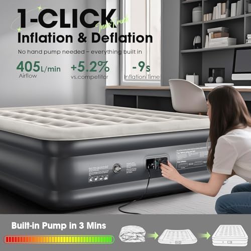 InnoTruth Air Mattress Queen with Built-in Pump