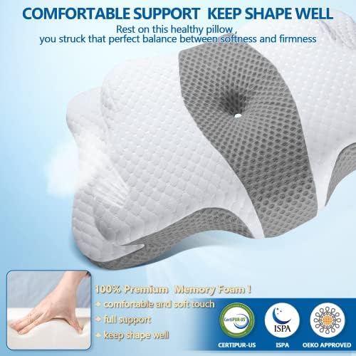 CHxxy Memory Foam Cervical Pillow for Neck Shoulder Pain Relief