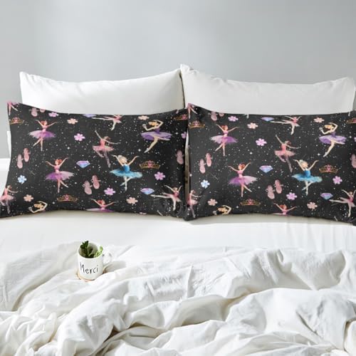 Castle Fairy Ballet Girls Twin Sheet Set with Pillowcase 1
