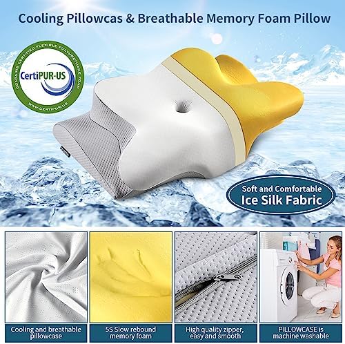 Bespillow Ergonomic Neck Pillow for Pain Relief and Cool Sleep