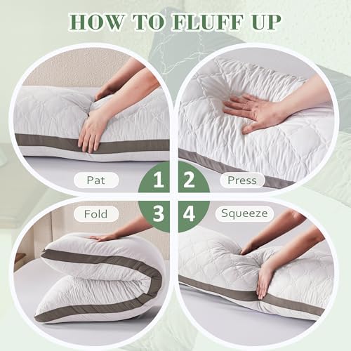 Decroom Memory Foam Body Pillow 20x54 Inch Ultra-Soft Diamond Quilted White