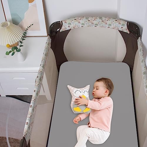 Biloban Mini Crib Sheets Fitted Waterproof 38 x 24 2 Pack