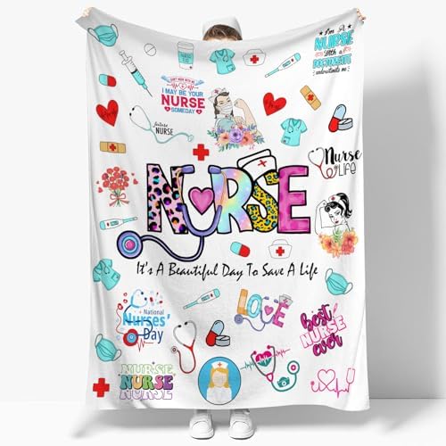 Cozy Nurse Blanket with Funny Nursing Design