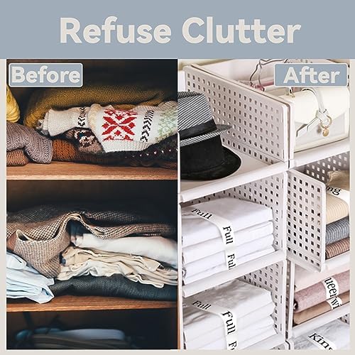 Bozenu Sheet Organizers - 4 Elastic Bed Sheet Straps for Queen Sheets