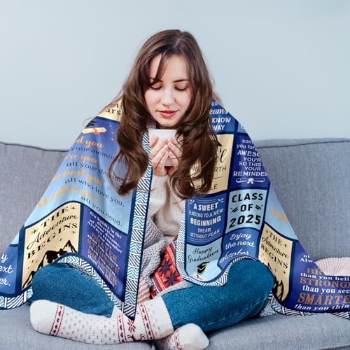 Class of 2025 Graduation Blanket 50x60 for Her Him