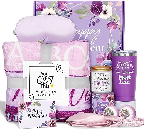Retirement Gift Box for Women with Blanket