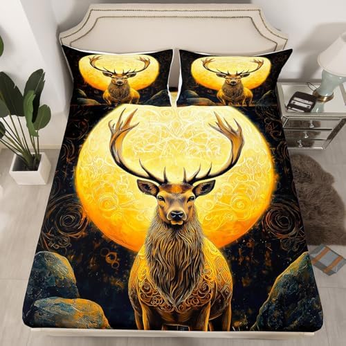 Castle Fairy Wild Deer Microfiber Twin Sheet Set
