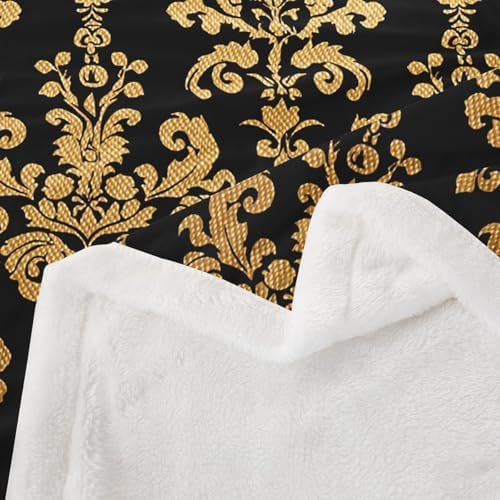 Feelyou Gothic Damask Sherpa Throw Blanket for Kids