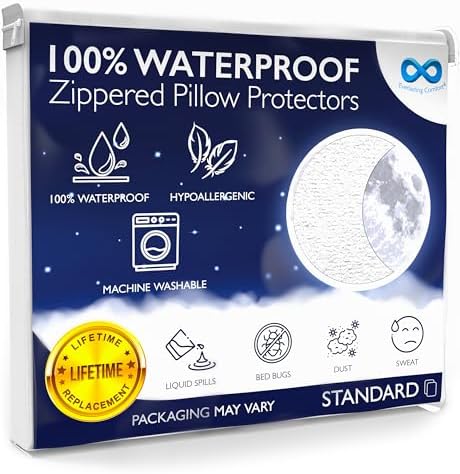 Everlasting Comfort Waterproof Pillow Protector Pack of 2