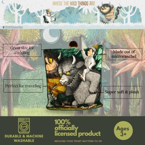 Franco Where The Wild Things Are Plush Throw 46x60 1
