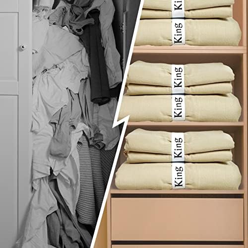 Jajahu 4Pcs Sheet Storage Bands Organizer for Linen Closet and Bedroom