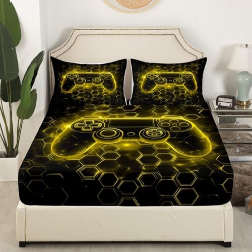 Castle Fairy Gaming Gamepad Fitted Sheet Set