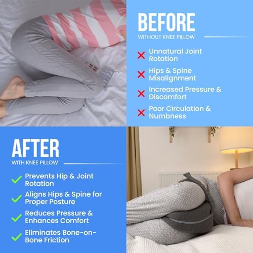 TULARIS Knee Pillow for Side Sleepers Sciatica Relief