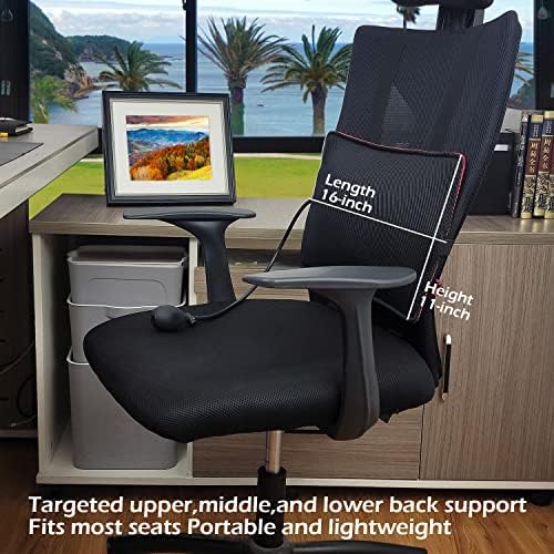 POPIPEN Inflatable Lumbar Support Pillow for Office and Car Seats