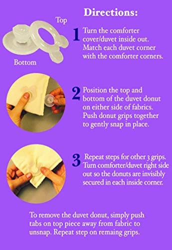 FRESH IDEAS Duvet Donuts 4-Pack - Sheet Fasteners