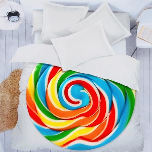 ARESD Rainbow Lollipop Throw Blanket 71 Inches