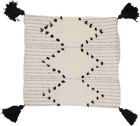 Garneck Tassel Decorative Pillow Cover with Geometric Design 1