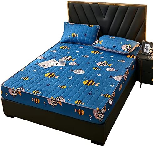 FCLDESHOP Soft Deep Pockets Waterproof Mattress Sheet 120x200cm 2pcs