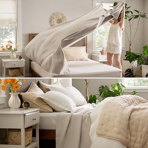 Bedsure Queen Size Cotton Blanket 90x90 Inches