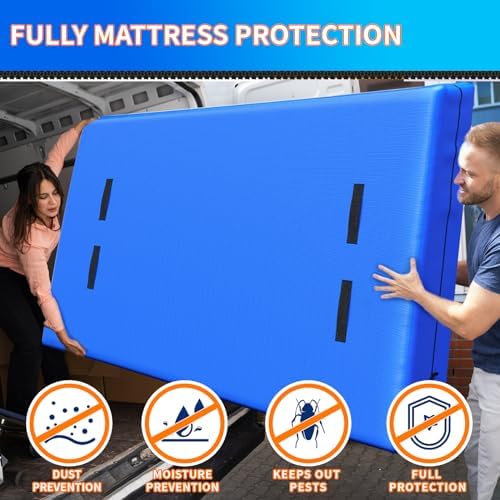 Acnusik California King Mattress Bag - Waterproof Heavy Duty Zippered with Handles