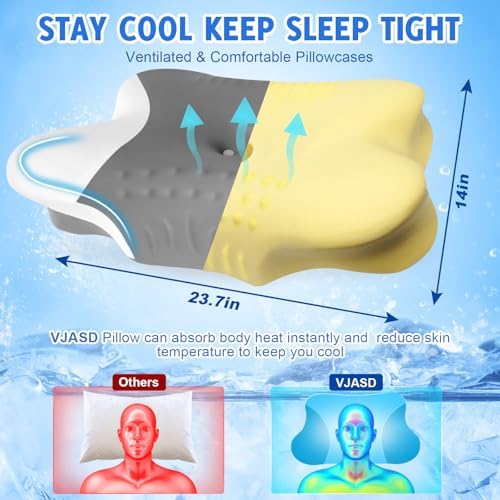 Puzzlandia Cervical Neck Pillow - Memory Foam for Pain Relief