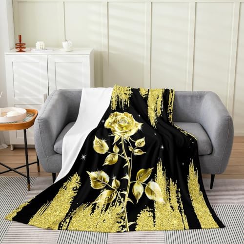 Erosebridal Shiny Rose Fleece Throw Blanket 40x50 Inch 1