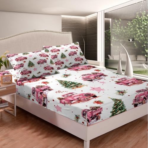 Merry Christmas Fitted Sheet Set Twin Size