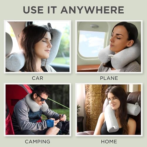 Twist Memory Foam Travel Pillow for Neck and Lumbar Support