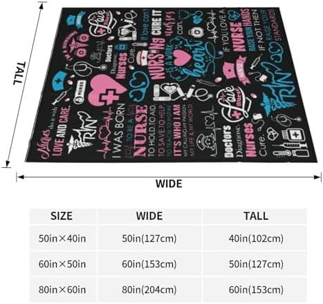 Funny Nurse Gifts for Women Super Soft Flannel Blanket