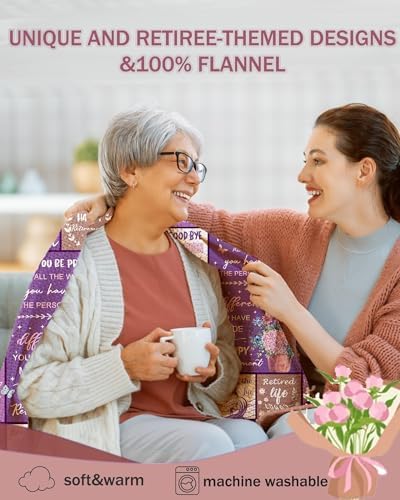 Retirement Blanket for Women 50 X 60 Happy Farewell Gift