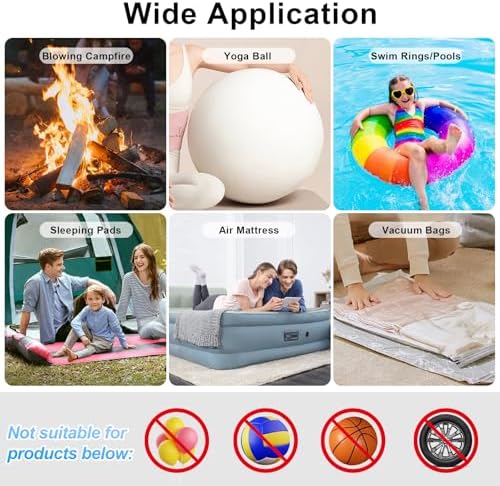 AGPTEK Rechargeable Air Pump with 4000mAh Battery and 3 Nozzles