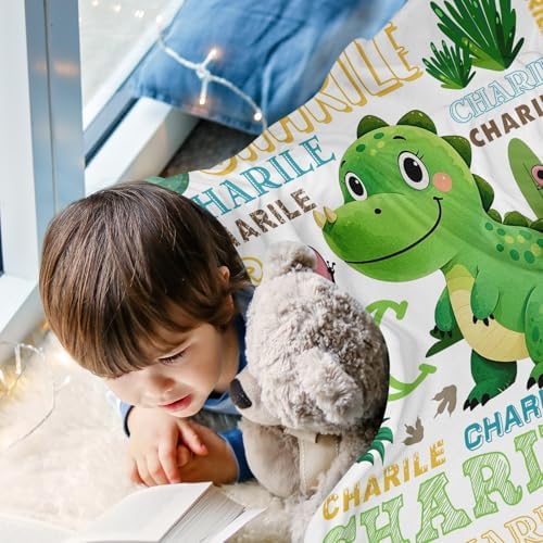 Kybkworm Custom Baby Blanket with Name - Ultra Soft Fleece