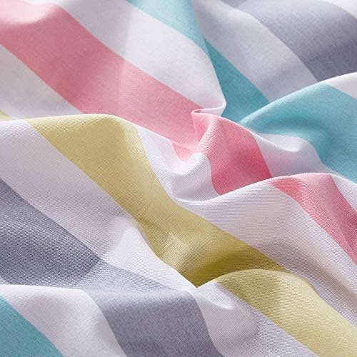 AMWAN Cotton Striped Fitted Sheet Queen