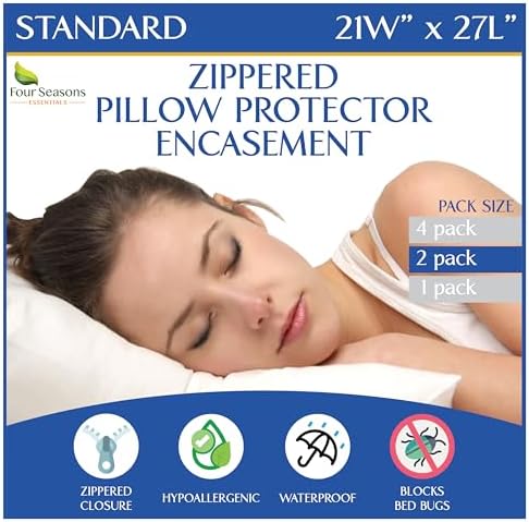 Four Seasons Essentials Standard Pillow Protectors Set of 2 1