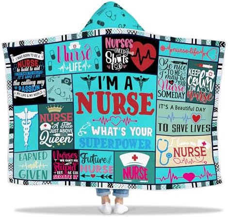 Taesun Nurse Themed Wearable Blanket 47x72in