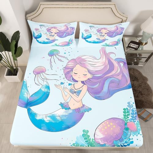 Castle Fairy Mermaid Sheet Set Twin Size