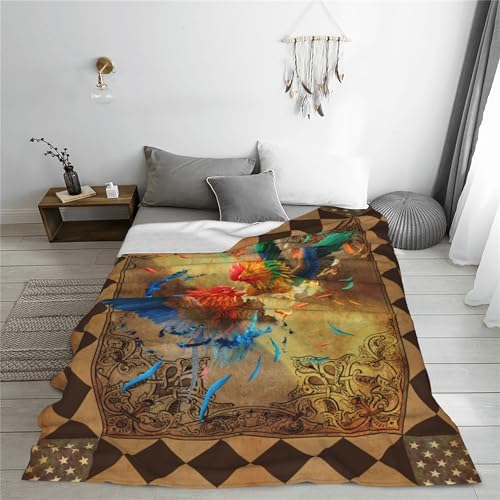 Cute Chicken Rooster Throw Blanket for Adults Kids 1