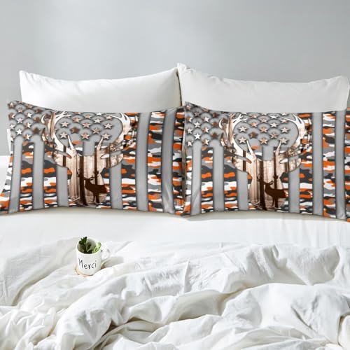 Kids Camo Flag Sheet Set with Pillowcases